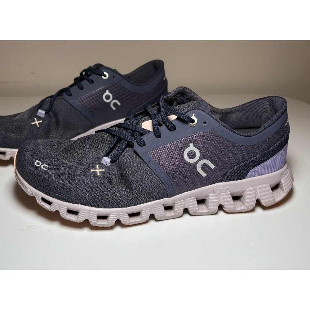 On Cloud X 3 Women's Running Shoes | Midnight/Heron | Size 10